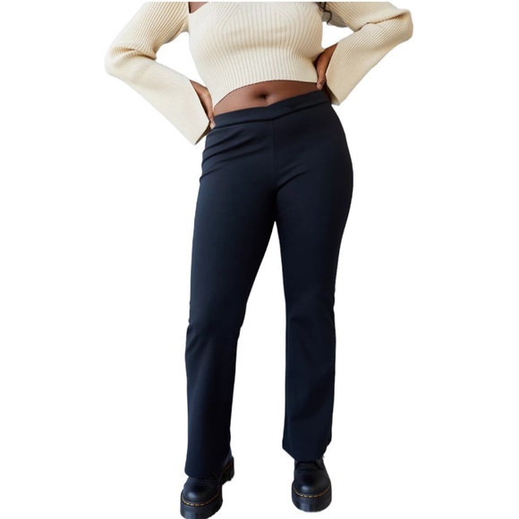 UO Aliya Low-Rise Ponte Pant Black Size 10 - Picture 5 of 5